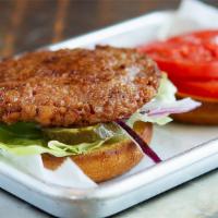 Beyond Burger · Plant based burger by Beyond
served on a brioche  bun  with butter lettuce, fresh pickles an...