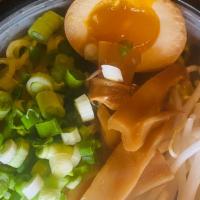 Veggie ramen · Come with 3 kinds veggies, Pick  3 veggies in your ramen ( fresh soft tofu, greens, corn,bea...