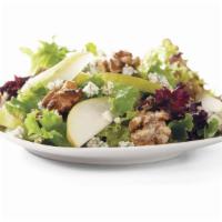 Pear & Gorgonzola · Mixed greens, fresh pear slices, gorgonzola, house-made roasted candied walnuts with balsami...