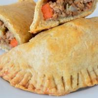 Meat Pie · Savory pastry, stuffed with minced beef and vegetables.