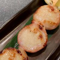 Bacon Scallop Skewer · One skewer three pieces.