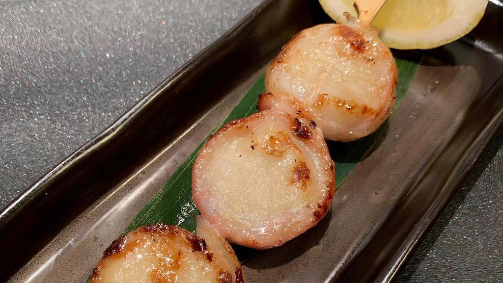 Bacon Scallop Skewer · One skewer three pieces.