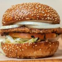 Beyond Burger · A plant-based patty, without soy, GMOs, cholesterol and is gluten-free. Served on a locally ...
