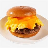 Sausage Egg and Cheese Breakfast Sandwich · Two eggs with melted cheese and savory chicken sausage.