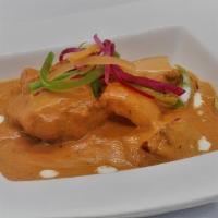 PANEER TIKKA MASALA · Fresh Indian cheese cubes cooked in special gravy with cream