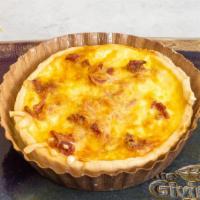 Bacon & Cheese · This is the classic french quiche lorraine made with bacon, swiss cheese, eggs and cream. Pe...