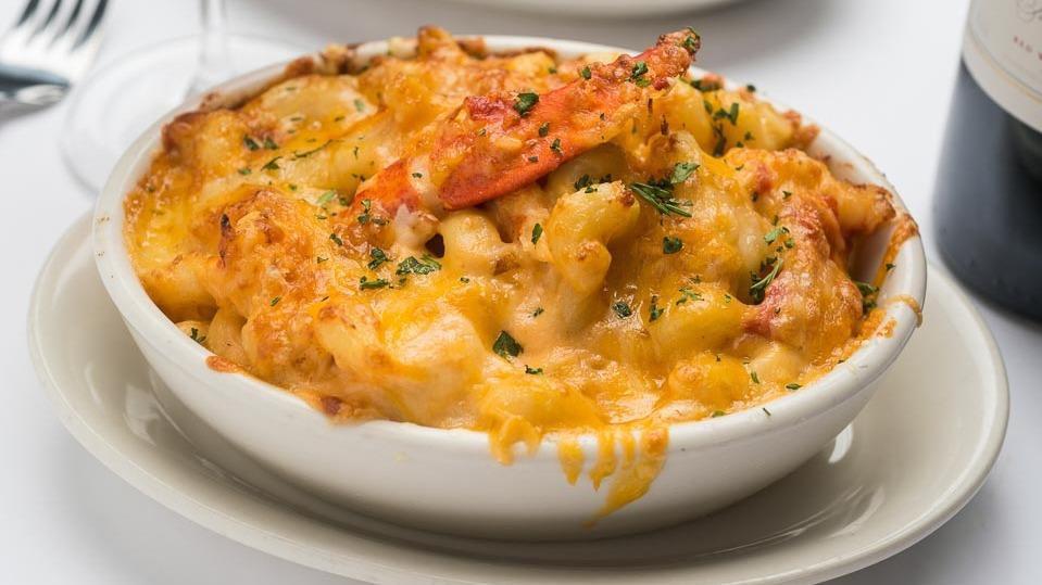 Lobster Macaroni & Cheese · Cavatappi Pasta with a Five-Cheese Cream Sauce, Old-Bay Seasoning, Maine Lobster, Toasted Panko Breadcrumbs