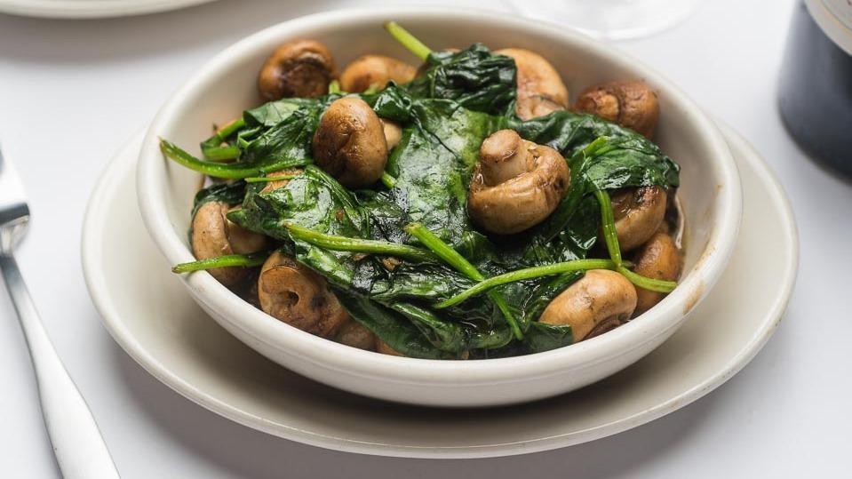 Sauteed Spinach & Button Mushrooms · Sautéed with Shallots.