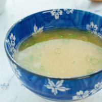 Miso Soup  · Soup that is made from miso paste.