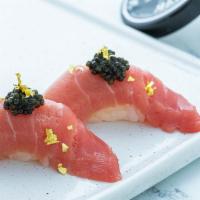 Bluefin Tuna Chutoro with Caviar Nigiri 2 pcs · 