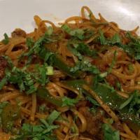 Chicken Chow Mein · Boiled noodles and mixed chicken sautéed with garlic and deep-fried with soy sauce vinegar a...