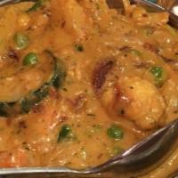 Shrimp Tikka Masala · Gluten free. Shrimp cooked in a creamy sauce with Indian spices.