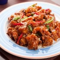 Halal Sweet & Sour Chicken · Fried chicken dipped in sweet and sour sauce mixed with bell peppers, onions and pineapple. ...