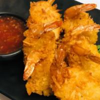 Panko Shrimp · Fried panko breaded butterfly shrimp. Includes a tangy Thai chili dipping sauce. Comes with ...