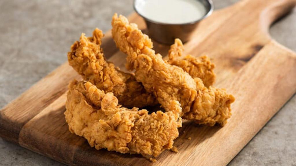 Pepper Pals® Crispy Crispers® · Crispy Crispers® made with 100% all-natural, white meat chicken and served with choice of side and a drink.