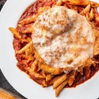 Chicken Parmesan Lunch Combo · Lunch portion of pounded chicken covered with seasoned breadcrumbs and fried to perfection t...