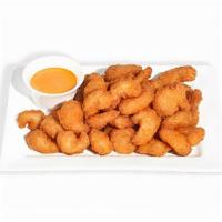 Popcorn Shrimp · Fried shrimp coated in bread crumbs with a spicy mayo dipping sauce. 890 cal.