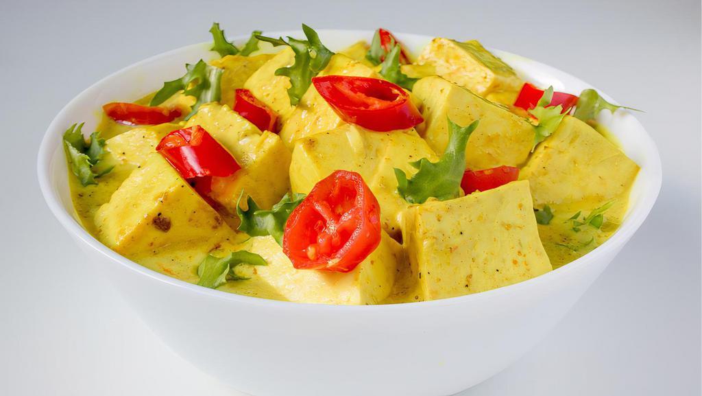 Yellow Curry (YC) · Little spicy. Coconut milk, yellow onions, potatoes, and carrots in our yellow curry. Medium spiced