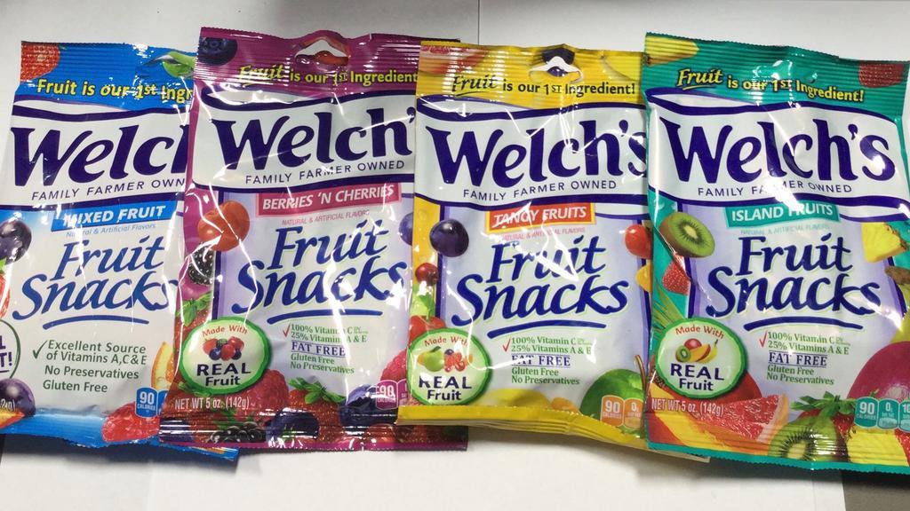 Welch’s Gummies 5 oz · Mixed Fruit, Tangy Fruits or Island Fruits 5 oz (100% Vitamin C / Made with Real Fruit)