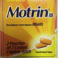 Motrin Ibuprofen Tablets · Motrin ibuprofen 2 pouches of 2 coated caplets