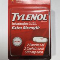Tylenol Extra Strength · Tylenol Extra Strength Acetaminophen Pain Reliever 2 Pouches of 2 Caplets