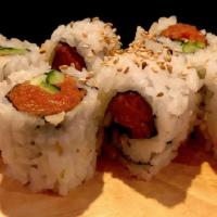 Spicy Tuna Roll · Undercooked. Spicy tuna with cucumber.