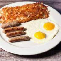 Links and Eggs · Our special seasoned link sausage and two large fresh USDA eggs, served any style.