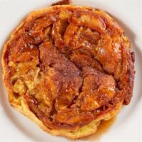 Apple Pancake · Oven baked with fresh granny smith apples and pure sinkiang cinnamon glaze.