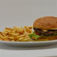 Cheese Burger · Grilled angus beef, cheese, tomato and lettuce, served your way on a burger bun.