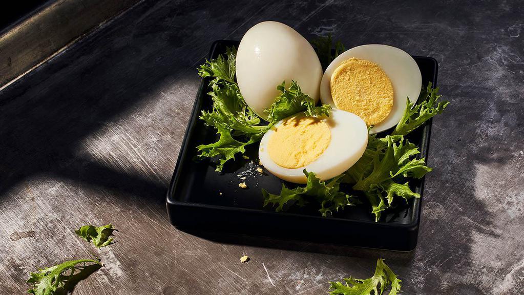 Hard Boiled Eggs - 2 Pack · 150 Cal. Hard boiled eggs and emerald greens. Pack of 2. Allergens: Contains Egg