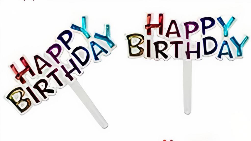 Cupcake Topper - Happy Birthday  · Individual cupcake pick