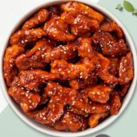 Boneless Sweet & Sour Wings · Breaded and fried Halal boneless chicken wings, sweet and sour sauce, with ranch or blue che...