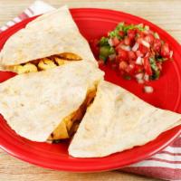 Grilled Tofu Quesadilla · Grilled tofu con achiote, served on a flour tortilla with melted cheese. Comes with a single...