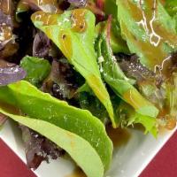 Side Salad · Mixed greens, croutons, parmesan cheese, dressing.