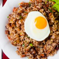 Fried Rice (볶음밥) · Choice of 1: beef, chicken, shrimp, vegetable or kimchi. All served with egg.