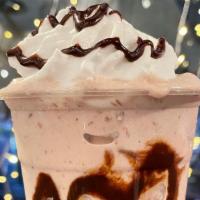 Cherry Chip Milkshake · This vegan shake is made from soy-based ice cream with large cherry bites and chocolate chip...
