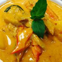 Duck Curry · Sala Thai's Favorite. Roasted duck in red curry with tomato, pineapple, and basil