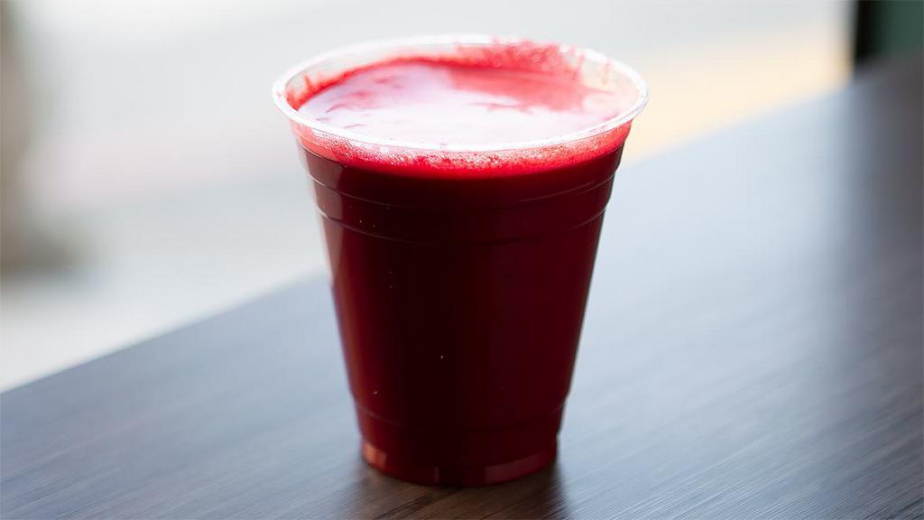The Detox · Carrots, ginger, beets, kale, celery, cucumbers