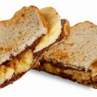 The Batman · Toasted Sliced Wheat or White Bread, Nutella & Bananas.