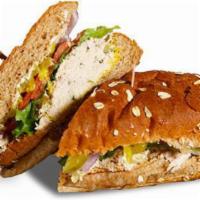 5. The Tom Brady (Tuna Sandwich) · Sweet Roll, Lettuce, Tomato, Onions, Pickles, Pepperoncini, Mustard.