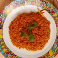 A Lentil Bit of Heaven (Red Lentils) · Authentic spicy red lentils cooked with native Ethiopian spices and oven cooked chili paste....