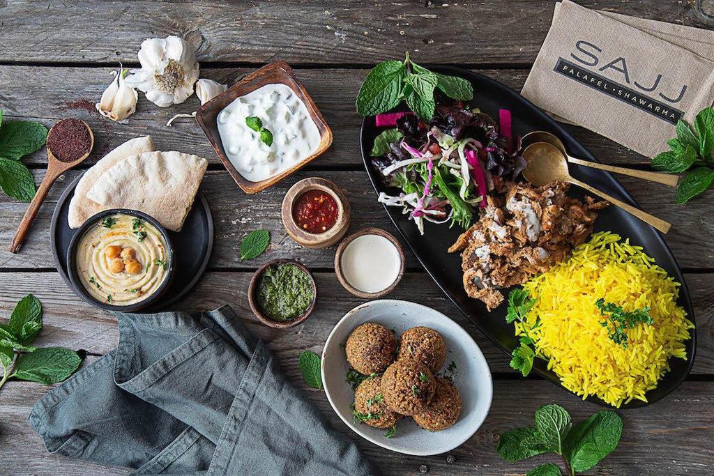 Family Meal For 4 · Includes falafel, chicken shawarma (protein substitutes available), turmeric rice, greens salad (with balsamic vinaigrette dressing), hummus, tzatziki, pita bread, lentil soup, tahini sauce, cilantro mint chutney, and hot peri peri sauce.