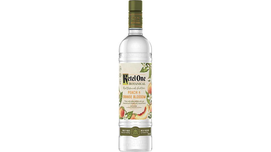 Ketel One Botanical Peach Orange (750 Ml) · Ketel One Botanical Peach & Orange Blossom appeals to those who enjoy lush, juicy white peaches and bold notes of fragrant orange blossoms. Each botanical essence is individually and naturally obtained through innovative extraction methods and distillation processes for the freshest, cleanest, most crisp taste possible.