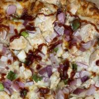 BBQ Chicken (Small (12 Inch)) · BBQ sauce, chicken, red, and green onions.