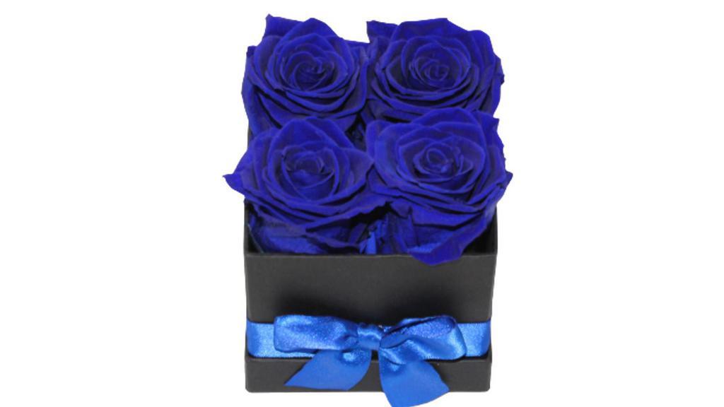 Preserved Roses Gift Box With Sapphire Blue Roses · Our Preserved Roses Gift Box is a uniquely beautiful and long-lasting gift. Each box is hand-crafted to perfectly preserve each rose’s beauty. The roses are carefully arranged in our signature & luxurious gift box presentation.

Preserved roses will maintain their original beauty for up to one year with proper care. Avoid watering your roses. For maximum beauty, keep away from extreme sunlight and humidity.