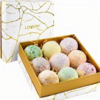 Variety Scent Bath Bomb (9 Pcs) · Your Bath Bomb Gift Set contains 9 Premium Bath Bombs individually wrapped in Gold Glitter M...