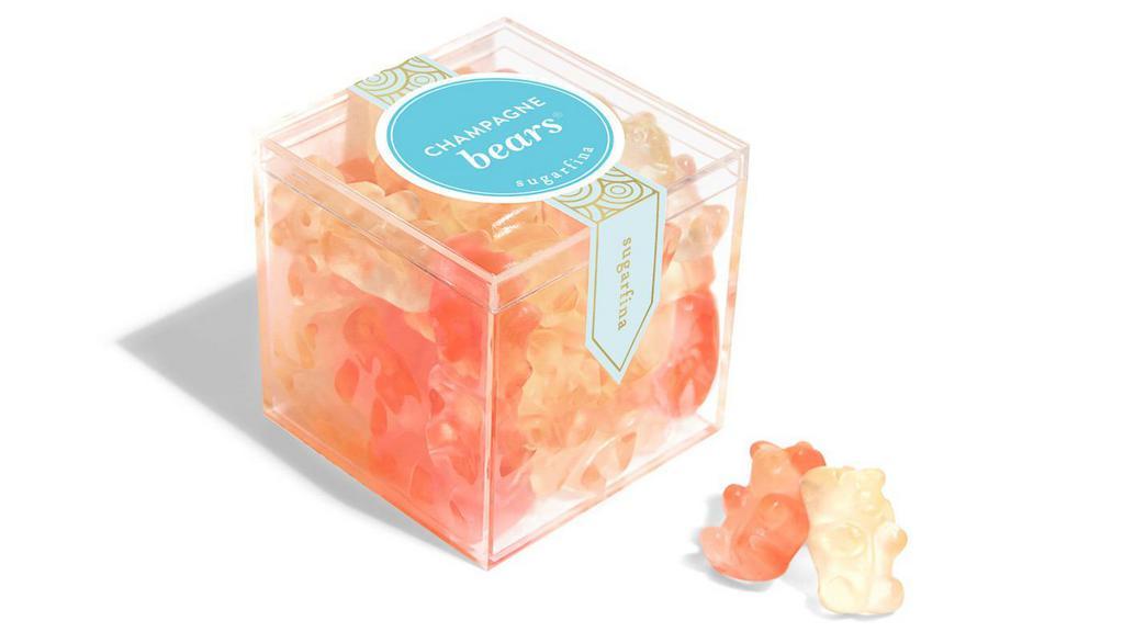Candy Cube - Champagne Bears By Sugarfina · Made with Dom Perignon Vintage Champagne, these sophisticated bears sparkle in flavors of classic Brut and fashionable Rosé.