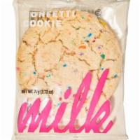 Milk Bar Confetti Cookie (1Ct) · All those familiar Milk Bar Birthday Cake flavors — dreamy vanilla, rich butter, rainbow spr...