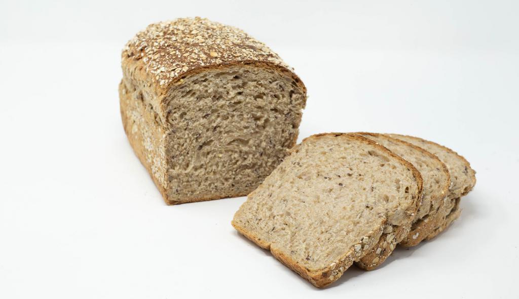 Whole Grain · A nutty, healthy, & slightly sweet whole grain Pullman loaf. Topped and mixed with our special blend of sunflower, sesame, and flax seeds.