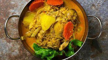 Yellow Curry · Mild curry with coconut milk, curry powder, slow-cooked with onion, carrot and potato.   Ple...